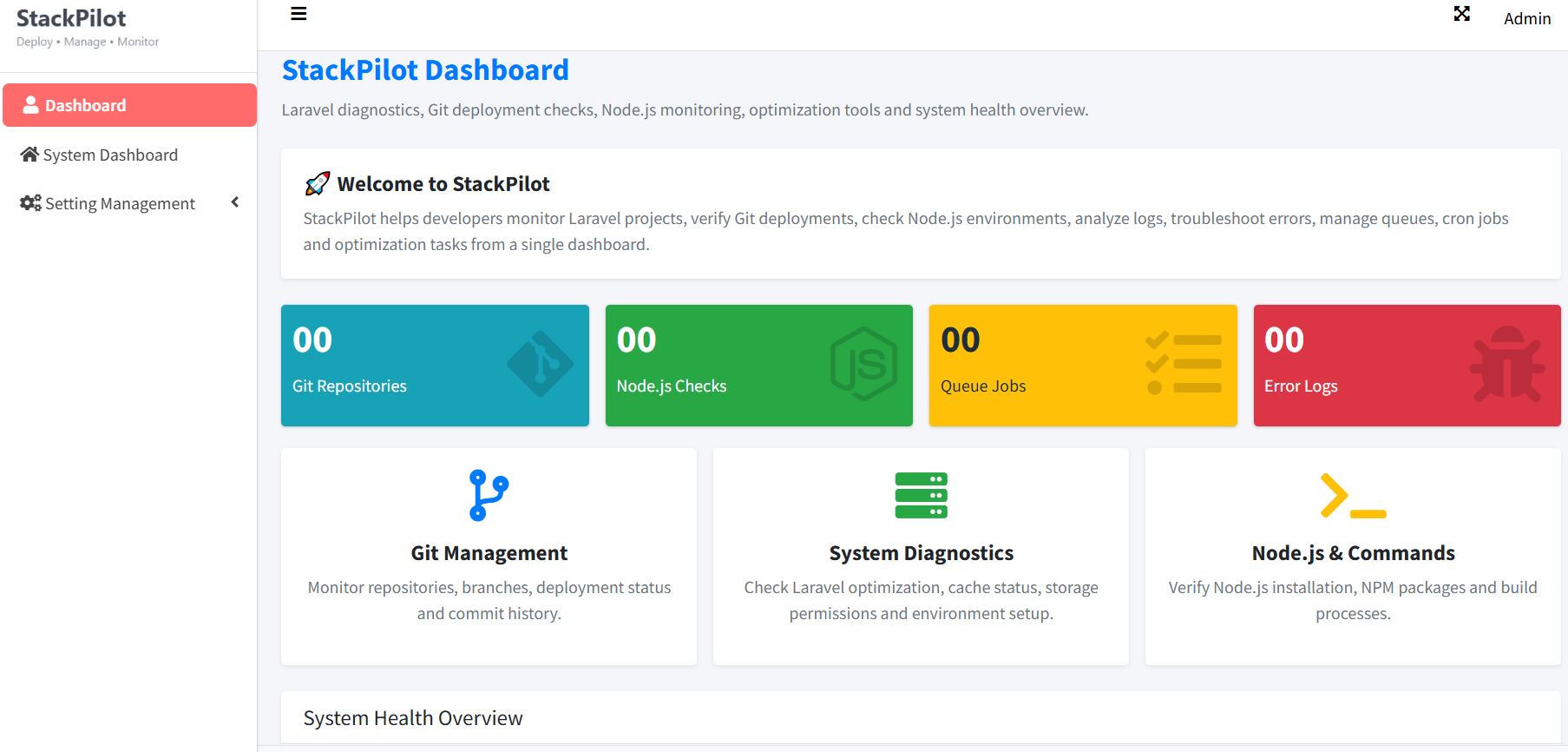 StackPilot Dashboard